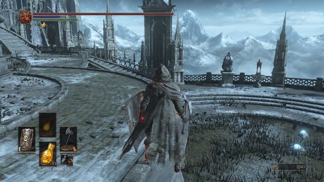 Wyjdź na zewnątrz i szybko biegnij za jaszczurkami. - Irithyll w Mroźnej Dolinie - droga do Anor Londo | Opis przejścia Dark Souls 3 - Dark Souls III - opis przejścia i sekrety