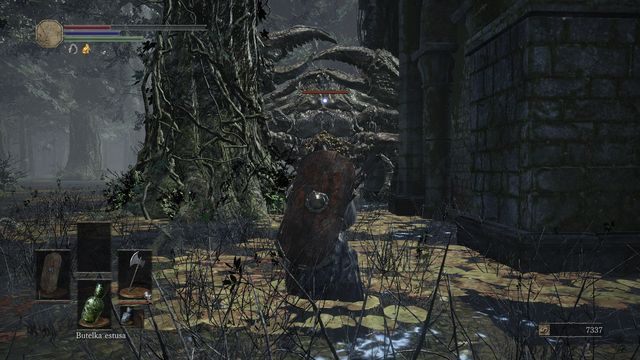 Znajdź wąskie przejście, w którym możesz zablokować potwora i atakować go bezkarnie z odległości. - Ofiarna Droga - bagno | Opis przejścia Dark Souls 3 - Dark Souls III - opis przejścia i sekrety