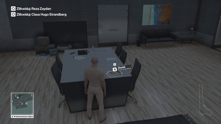 Protokół spotkania przeczytasz w pomieszczeniu obok gabinetu Strandberga. - Hitman: Zamordowanie obu celów naraz, Marrakesz - Złota klatka | Solucja - Hitman - poradnik do gry