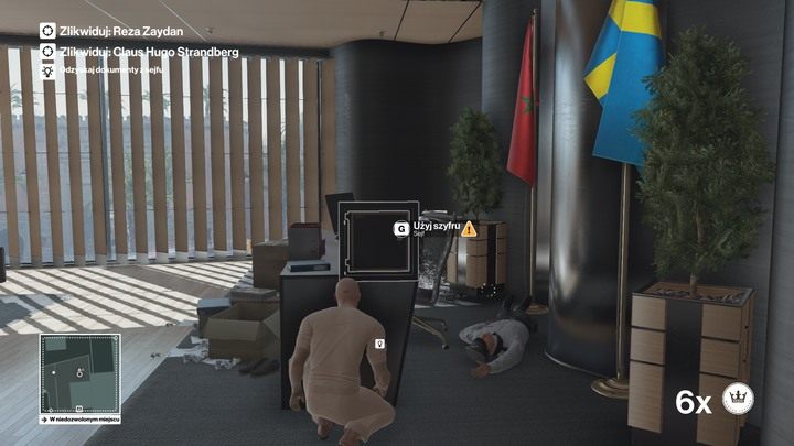 Hasło do sejfu odnajdziesz w toalecie na parterze konsulatu. - Hitman: Zamordowanie obu celów naraz, Marrakesz - Złota klatka | Solucja - Hitman - poradnik do gry