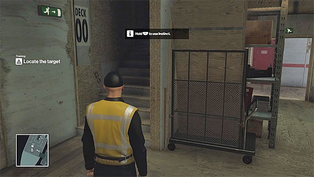 Omiń mechaników i wyjdź po schodach na poziom 1 - Hitman: Trening | Prolog - Hitman - poradnik do gry