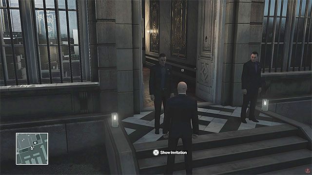 Pokazuj zaproszenie na aukcję kolejnym napotykanym wartownikom - Hitman: Infiltracja pałacu, Paryż - The Showstopper | Solucja - Hitman - poradnik do gry