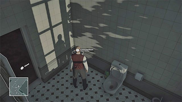 Możesz pozostawić posiadane bronie w jednym ze specjalnych pojemników - Hitman: Infiltracja pałacu, Paryż - The Showstopper | Solucja - Hitman - poradnik do gry