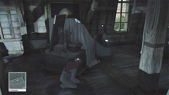 Skradaj się podczas pobytu na strychu, bo przebywa tu wielu ochroniarzy - Hitman: Zamordowanie Dalii Margolis, Paryż - The Showstopper | Solucja - Hitman - poradnik do gry