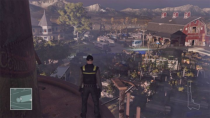 Wieża ciśnień daje dobry podgląd na większość farmy - Wspólne metody eliminacji celów misji | Kolorado - Bojownicy o wolność - Hitman - poradnik do gry