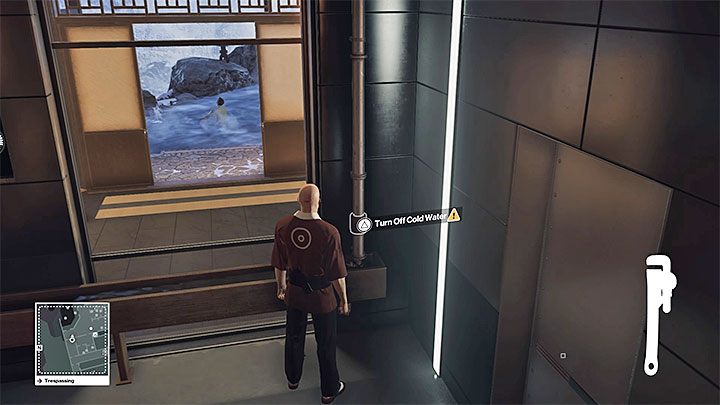 Po przekręcenie zaworu goście opuszczą gorące źródła - Zamordowanie Yuki Yamazaki | Solucja Hitman - Hitman - poradnik do gry