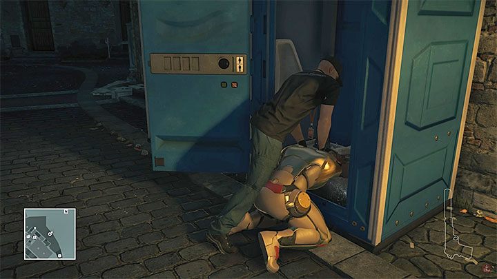 Utop Dino Bosco gdy ten dotrze do przenośnej toalety - Hitman: Zamordowanie Dino Bosco, Sapienza - Ikona | Solucja - Hitman - poradnik do gry