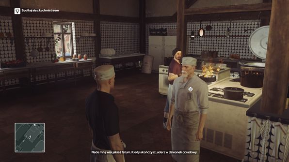 Przebierając się za pomoc kuchenną, możesz zatruć posiłek Caruso - Hitman: Przebrania, Sapienza - Świat Jutra | Solucja - Hitman - poradnik do gry