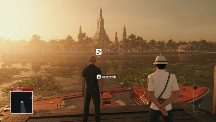 Zachodzące słońce nad rzeką Chao Phraya robi fenomenalne wrażenie. - Opuszczenie obszaru misji | Bangkok - Klub 27 | Solucja Hitman - Hitman - poradnik do gry