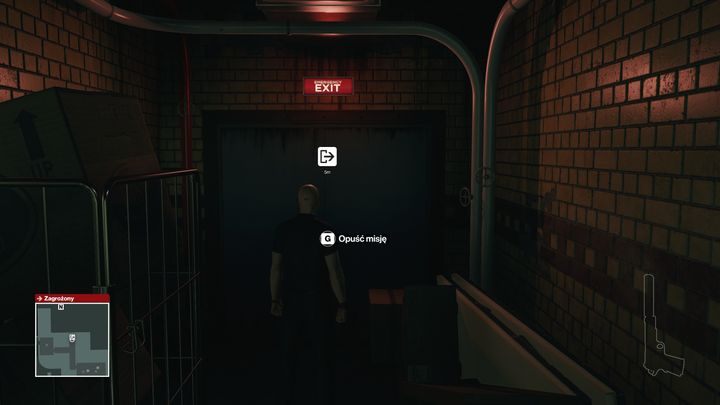 Nieużywane przejście ewakuacyjne służy do wydostania się z hotelu drogą lądową. - Opuszczenie obszaru misji | Bangkok - Klub 27 | Solucja Hitman - Hitman - poradnik do gry