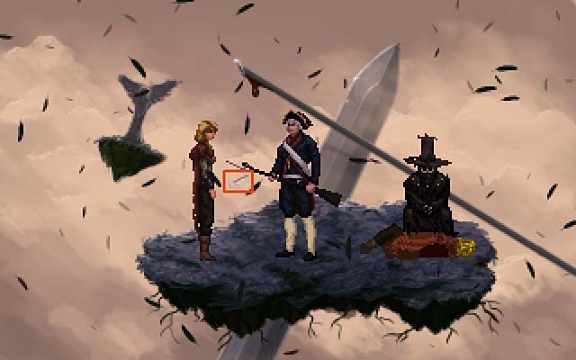 W przypadku strażnika po rozmowie z nim kliknij go, następnie chwyć wirującą przed nim strzykawkę, po czym kliknij Żniwiarza - Dowiedz się więcej o Żniwiarzu | Akt drugi | Shardlight - Shardlight - poradnik do gry