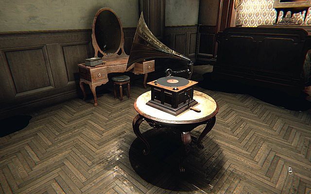 Znów wróć do gramofonu, ustawiając suwaki szybkości (obok płyty gramofonowej) oraz głośności na środkowe wartości - Krok 2 - Farba | Opis przejścia Layers of Fear - Layers of Fear - poradnik do gry