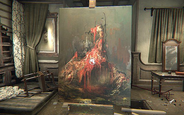 Wchodzisz do pokoju z obrazem - kliknij na niego - Krok 3 - Podkład | Opis przejścia Layers of Fear - Layers of Fear - poradnik do gry