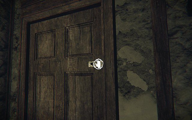 Dojdź do końca korytarza, przesuń zasuwkę u góry drzwi i je otwórz - Krok 5 - Dotyk | Opis przejścia Layers of Fear - Layers of Fear - poradnik do gry