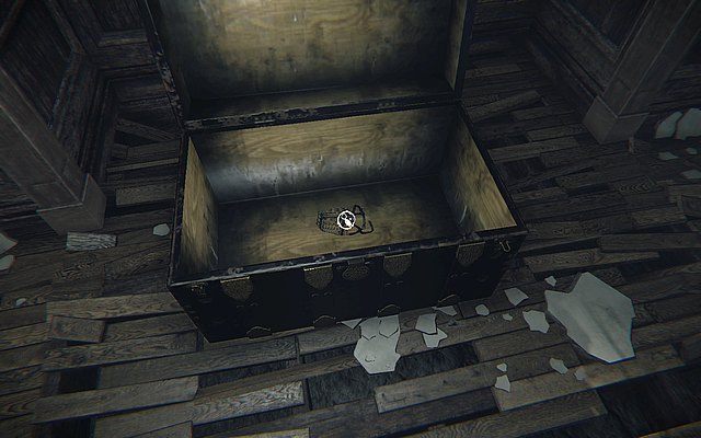 Krok piąty - po otworzeniu skrzyni - kaganiec - Echa z przeszłości | Sekrety Layers of Fear - Layers of Fear - poradnik do gry