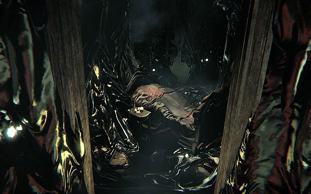 Krok piąty - w pokoju z łóżkiem w korytarzu oblepionym mazią - bandaż - Echa z przeszłości | Sekrety Layers of Fear - Layers of Fear - poradnik do gry