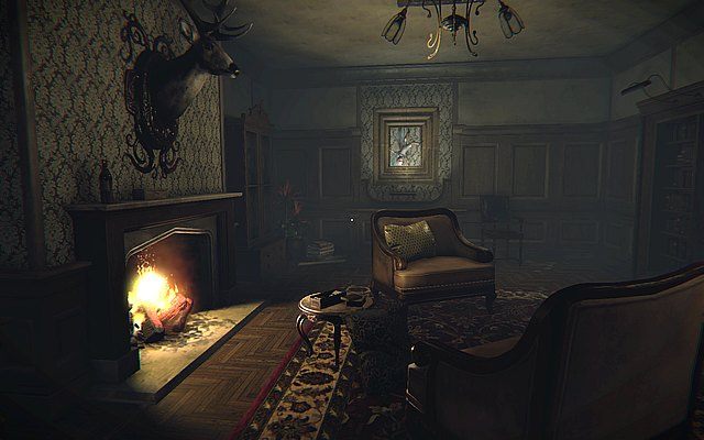 Teraz przejdź przez drzwi zlokalizowane pomiędzy dwoma popiersiami - Krok 1 - Płótno | Opis przejścia Layers of Fear - Layers of Fear - poradnik do gry