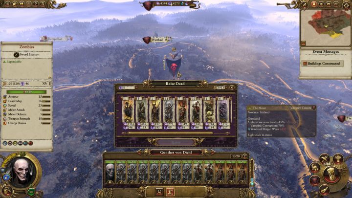 Ekstremalnie przebięta zdolność Wskrzeszania Umarłych. - Rozwój prowincji | Wampiry | Total War Warhammer - Total War: Warhammer - poradnik do gry