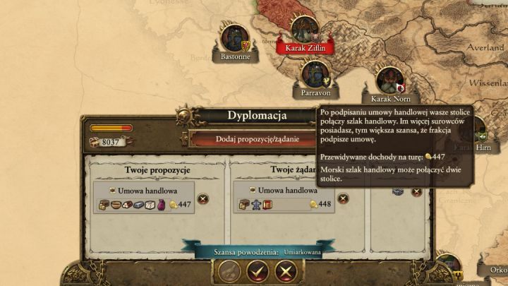 Podpisując umowę handlową możesz sprawdzić, co z tego będziesz mieć. - Dyplomacja i handel | Porady na dobry początek do Total War Warhammer - Total War: Warhammer - poradnik do gry