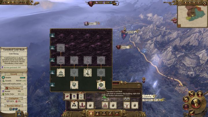 Szyb Kopalni Zmatowiałego Złota - twój pierwszy budynek zwiększający przychody. - Kampania - opis przejścia i porady | Wampiry | Total War Warhammer - Total War: Warhammer - poradnik do gry