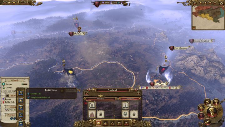 Dobieraj zarządzenia prowincji z głową. - Kampania - opis przejścia i porady | Wampiry | Total War Warhammer - Total War: Warhammer - poradnik do gry