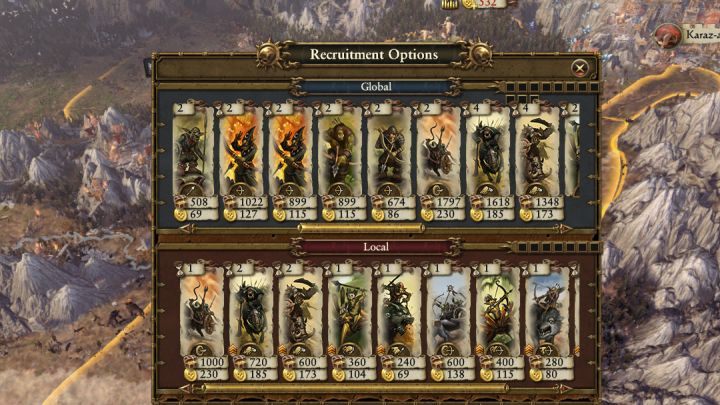 Będziesz w stanie rekrutować wszystkie jednostki Zielonoskórych. - Rozwój prowincji | Zielonoskórzy | Total War Warhammer - Total War: Warhammer - poradnik do gry