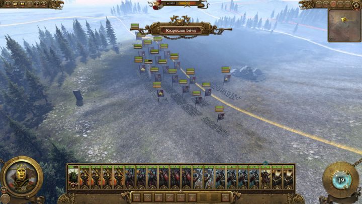 Wojska rozstawiać można w obrębie pola określonego przez żółte linie. - Ogólne informacje | Bitwa | Total War Warhammer - Total War: Warhammer - poradnik do gry