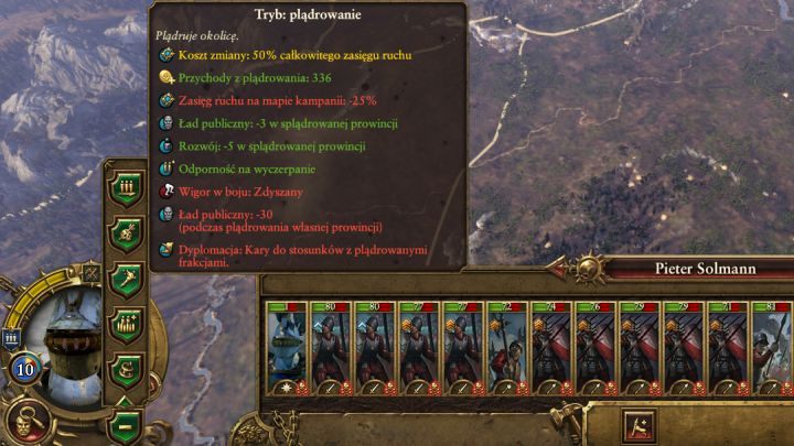 Tryb poruszania się można ustawić przy pomocy przycisku w lewym dolnym rogu ekranu. - Poruszanie się po mapie świata | Porady na dobry początek do Total War Warhammer - Total War: Warhammer - poradnik do gry