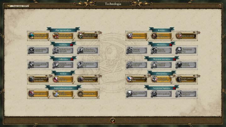 Warto na początek przejrzeć dostępne technologie do zbadania. - Poznaj frakcje | Porady na dobry początek do Total War Warhammer - Total War: Warhammer - poradnik do gry