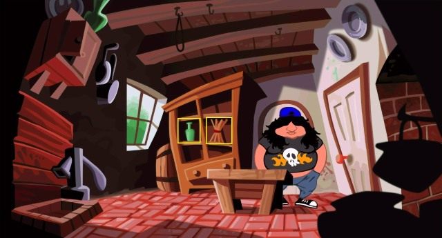 Wyjdź z laboratorium Red Edisona i udaj się po schodach na górę - Pozyskaj składniki do produkcji super-baterii | Opis przejścia - Day of the Tentacle: Remastered - poradnik do gry