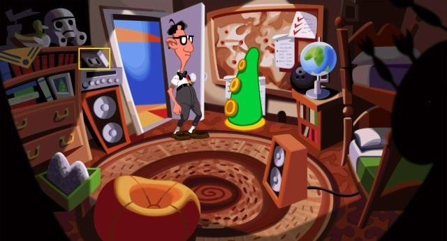 Teraz otwórz ostatnie drzwi w korytarzu i wejdź do środka - Pozyskaj składniki do produkcji super-baterii | Opis przejścia - Day of the Tentacle: Remastered - poradnik do gry