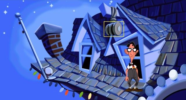 Aby zdobyć podpis Dr Freda na kontrakcie, musisz najpierw uwolnić naukowca, zamkniętego na strychu przez agentów - Zdobądź diament do maszyny czasu | Opis przejścia - Day of the Tentacle: Remastered - poradnik do gry