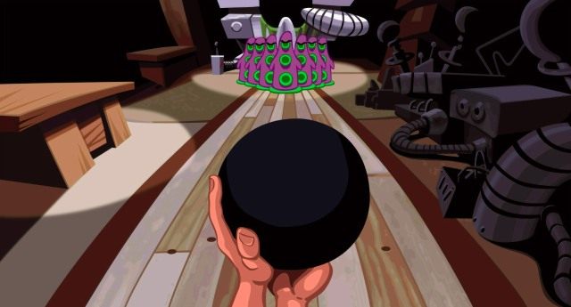 Na dole czeka już na ciebie armia purpurowych macek (purple tentacles) - Uratuj świat! | Opis przejścia Day of the Tentacle Remastered - Day of the Tentacle: Remastered - poradnik do gry