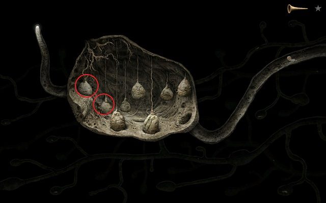 Po wejściu do kolejnego obszaru zauważysz przed sobą możliwość zakończenia bieżącego zadania - Uwolnij pszczołę | Wielka Kłoda Samorost 3 - Samorost 3 - poradnik do gry