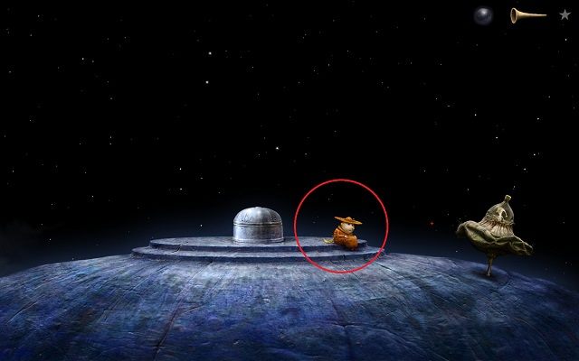 Spotkasz tutaj prawowitego właściciela magicznego kamienia - Wróć do domu | Epilog Samorost 3 - Samorost 3 - poradnik do gry