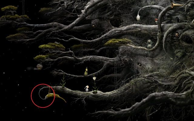 Zakończenie gałęzi po rozprężeniu powinno przyczepić się do zwierzaka - Zdobądź nasiona | Wielka Kłoda Samorost 3 - Samorost 3 - poradnik do gry