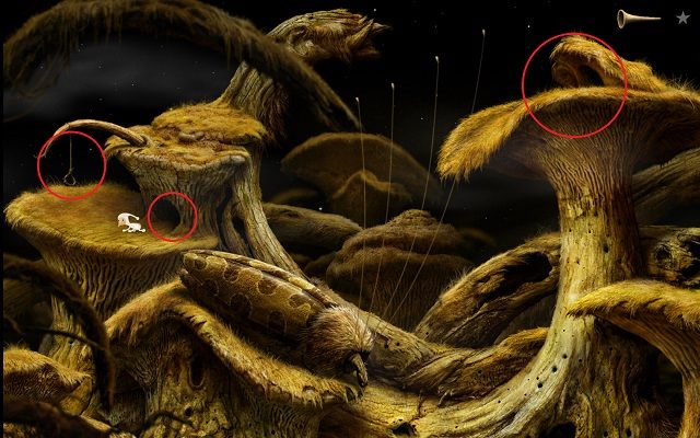 Wejście do domku zaprowadzi cię do obszaru za śpiącym owadem - Zdobądź klucz | Włochata Planeta Samorost 3 - Samorost 3 - poradnik do gry