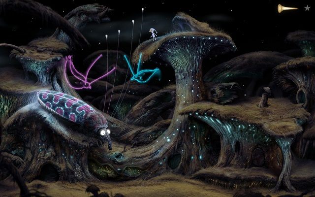 Treść podpowiedzi ukaże kolejną sekwencję z jaką trzeba poruszyć czułki owada, żeby wydobyć z nich kolejną melodię - Zdobądź klucz | Włochata Planeta Samorost 3 - Samorost 3 - poradnik do gry