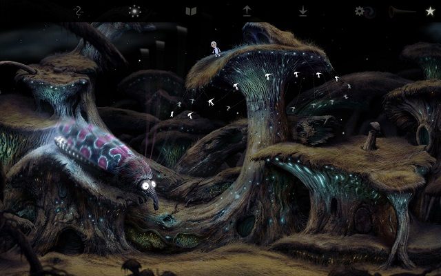 Po wykonaniu odpowiedniej kombinacji cały obszar rozświetla się jeszcze mocniej - Zdobądź klucz | Włochata Planeta Samorost 3 - Samorost 3 - poradnik do gry