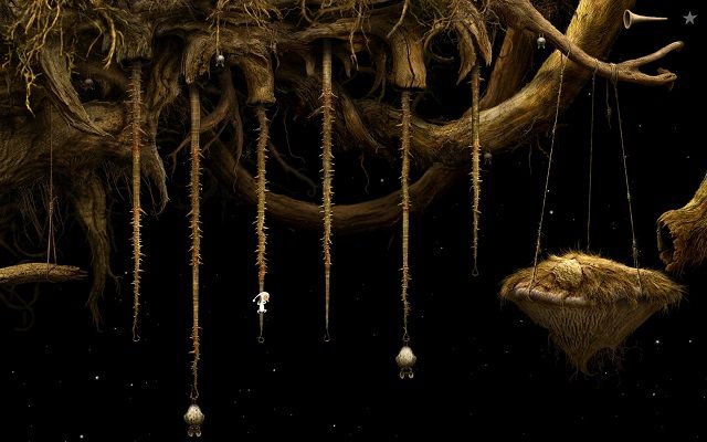 Zamień miejscami nietoperze w taki sposób, żeby wisiały na lianach tak jak jest to widoczne na powyższym obrazku - Napełnij naczynie | Włochata Planeta Samorost 3 - Samorost 3 - poradnik do gry