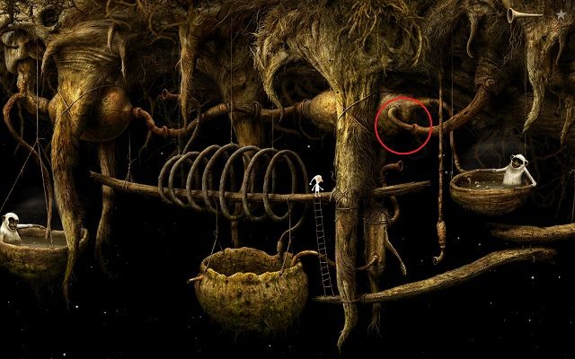 Kolejnym etapem zadania jest rozłączenie rur zaznaczonych okręgiem - Napełnij naczynie | Włochata Planeta Samorost 3 - Samorost 3 - poradnik do gry