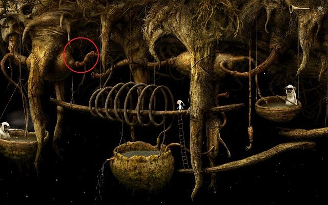 Po rozłączeniu rur po prawej stronie wróć do rur po lewej stronie ekranu - Napełnij naczynie | Włochata Planeta Samorost 3 - Samorost 3 - poradnik do gry