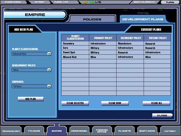 1 - Ekonomia, plany rozwoju | Master of Orion III - Master of Orion III - poradnik do gry