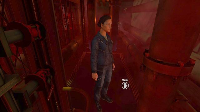 Po przejściu przez rury, znajdziesz się w małym korytarzu pokazanym na obrazku - Rozdział 3 | Opis przejścia The Descendant - The Descendant - poradnik do gry