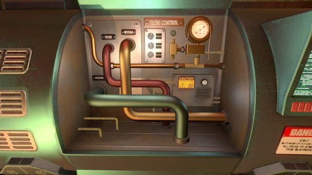 Po powrocie na górę, ponownie skorzystaj z maszyny i włóż uszczelkę na swoje miejsce - Rozdział 3 | Opis przejścia The Descendant - The Descendant - poradnik do gry