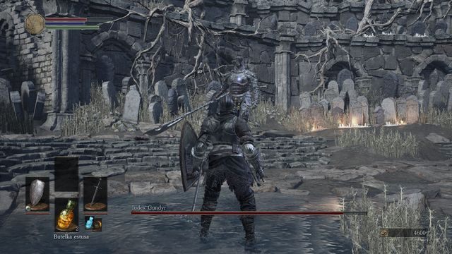 Uważaj na długi zasięg broni bossa. - Bonus - Cmentarz Popiołu i Iudex Gundyr w Dark Souls 3 - Dark Souls III - opis przejścia i sekrety