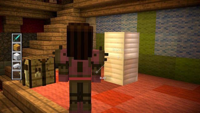 Po rozmowie z ludźmi Milo, wybierz dowolny obiekt i stwórz go by udowodnić im, że także jesteś budowniczym - Rozdział 4 | Epizod 5 - Order Up! | Minecraft Story Mode - Minecraft: Story Mode - poradnik do gry