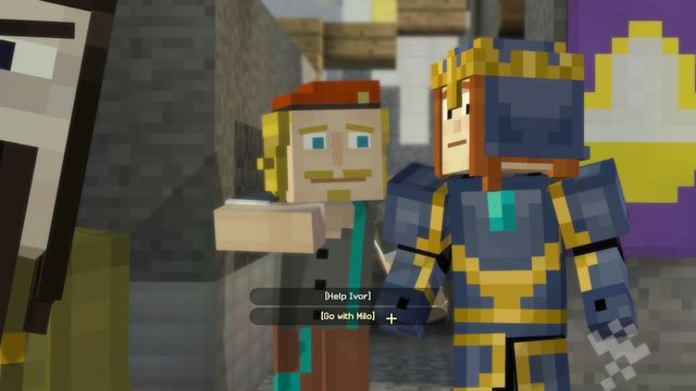 Drugi ważny wybór dotyczy wydarzeń w podniebnym mieście - Ważne wybory | Epizod 5 - Order Up! | Minecraft Story Mode - Minecraft: Story Mode - poradnik do gry