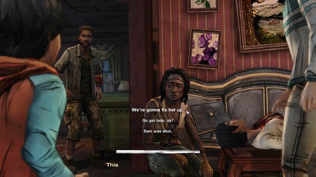 Po dotarciu do domu twoim zadaniem będzie uratowanie życia Sam - Rozdział 3 | Epizod 2 - Give No Shelter - The Walking Dead: Michonne - poradnik do gry
