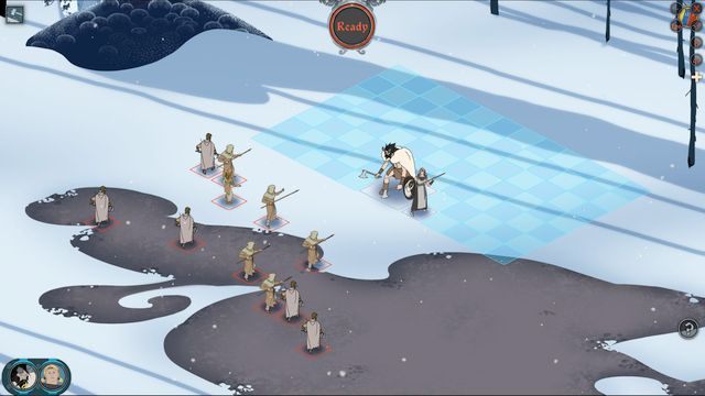 Na początku rozdziału będziesz musiał rozprawić się z bandytami - Obozowisko | Rozdział 13 | The Banner Saga 2 - The Banner Saga 2 - poradnik do gry